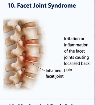 Lower back pain related to facet joint irritation