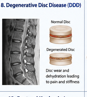 Medical illustration of degenerative lumbar disc