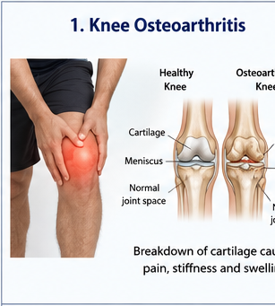 Person holding painful knee