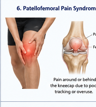 Person holding knee during activity