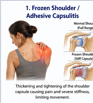 Person holding shoulder pain area