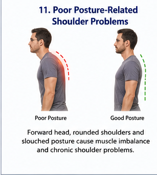 Poor posture related shoulder problem