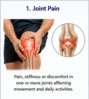 Person holding joint pain at the knee