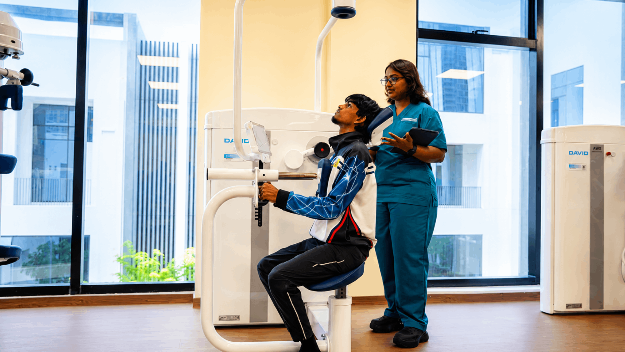 Cervical focused recovery rehabilitation session